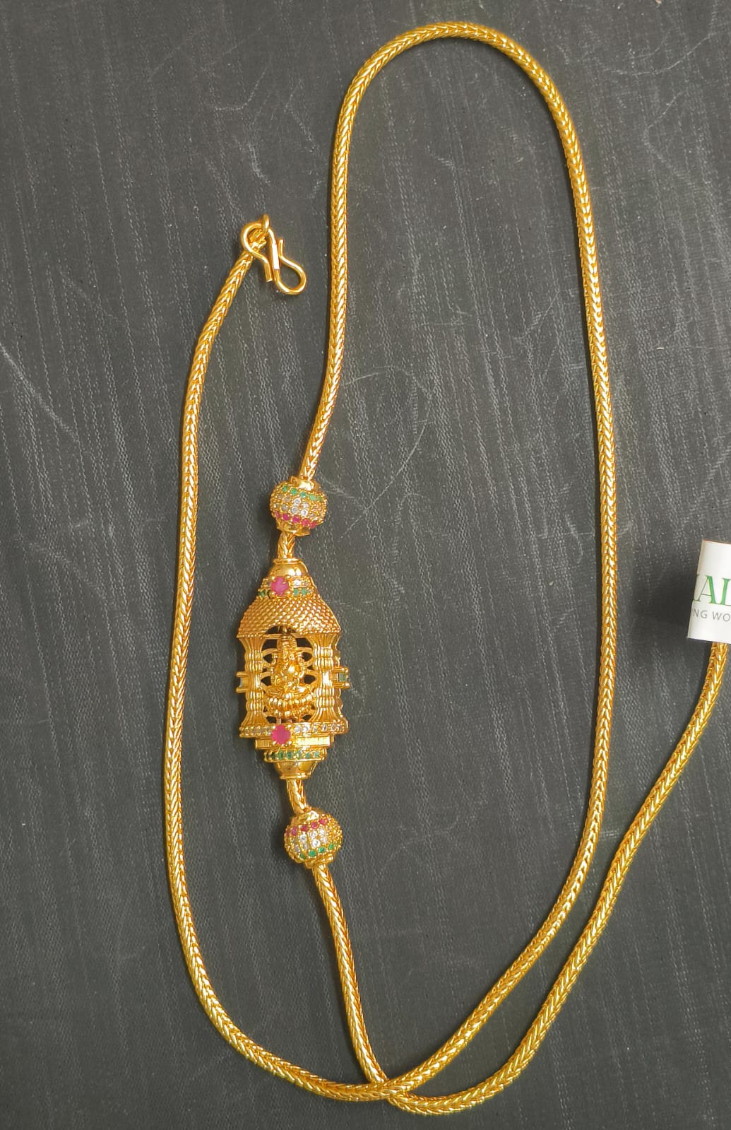 Laxmi Side Pendant Mangalasuta Chain